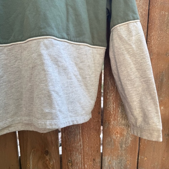 MIXED THREADS Women’s Gray Green 1/4 Zip Pullover Sweatshirt Size Medium - Picture 9 of 10